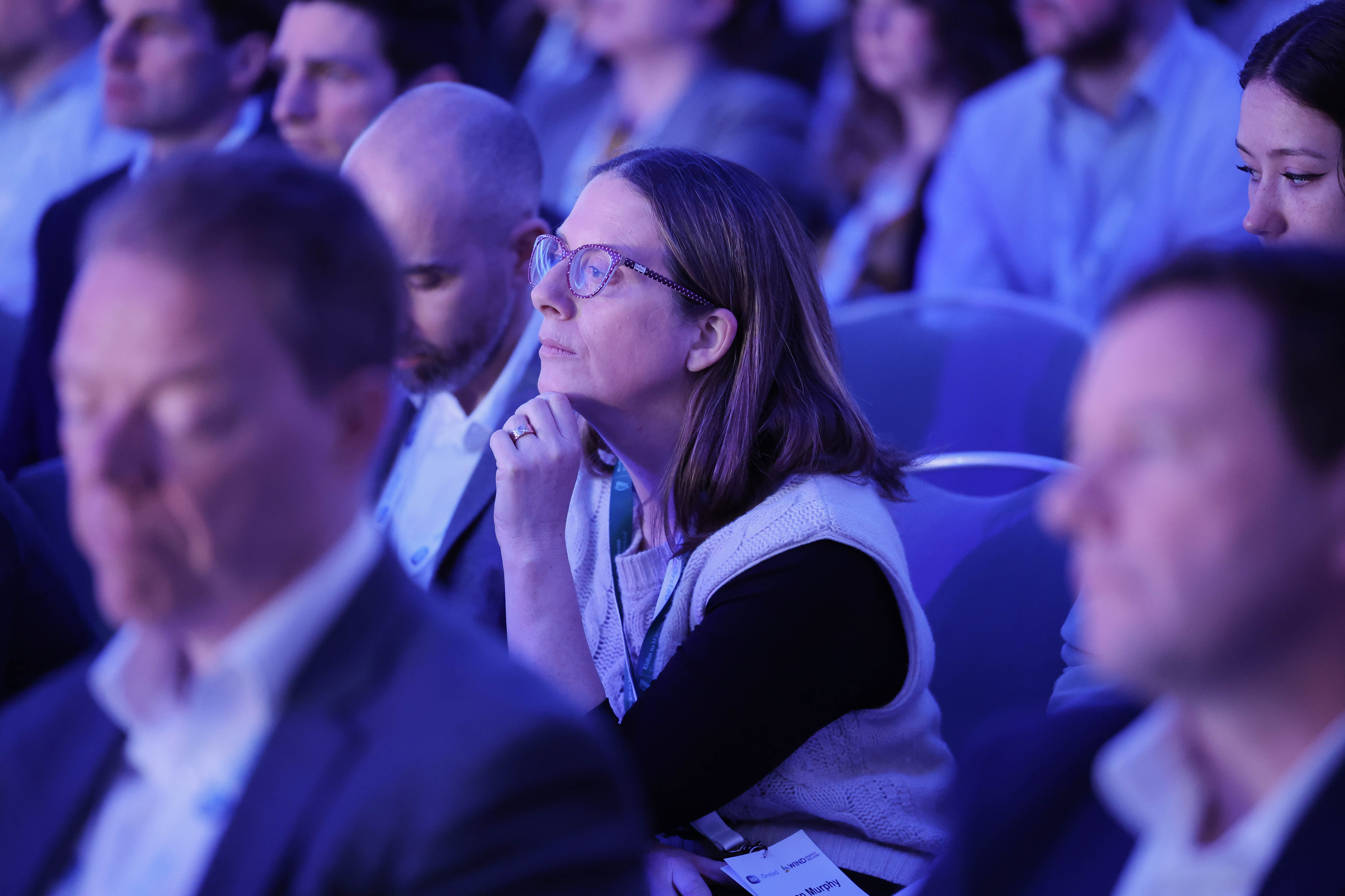 Audience member listening at Offshore Wind Conference